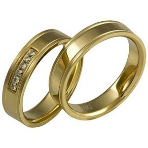 Ringen edelstaal met pvd geel